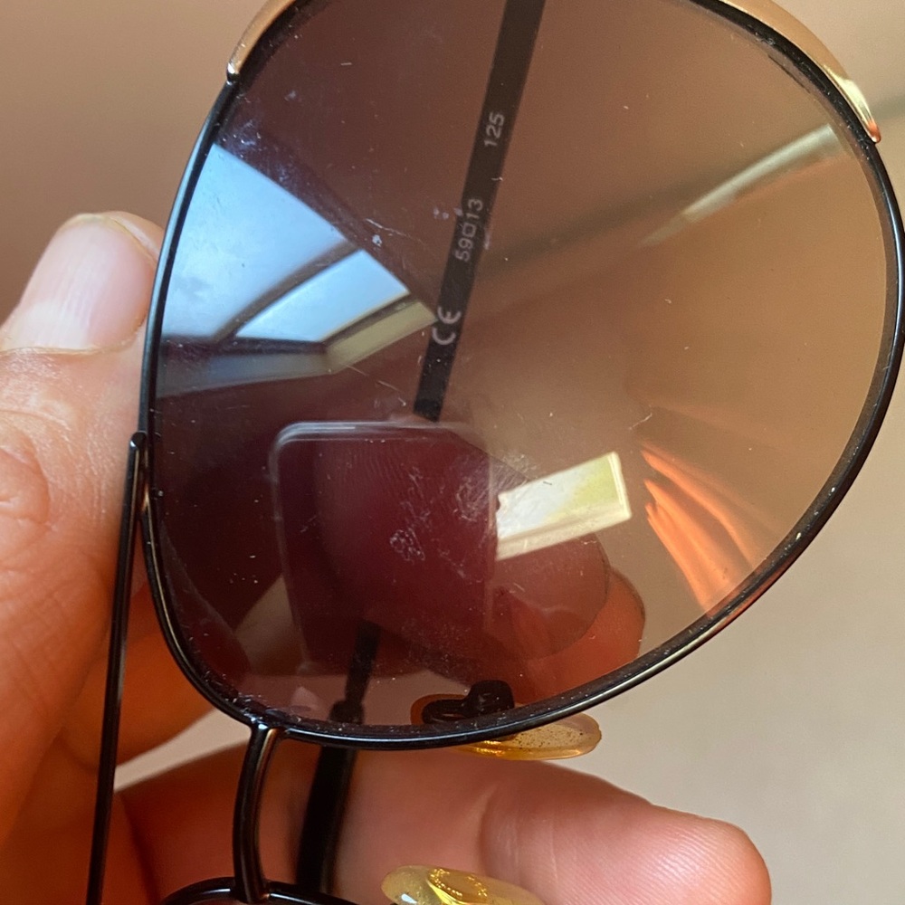 Michael Kors Black and Gold Aviator Sunglasses - Picture 4 of 7